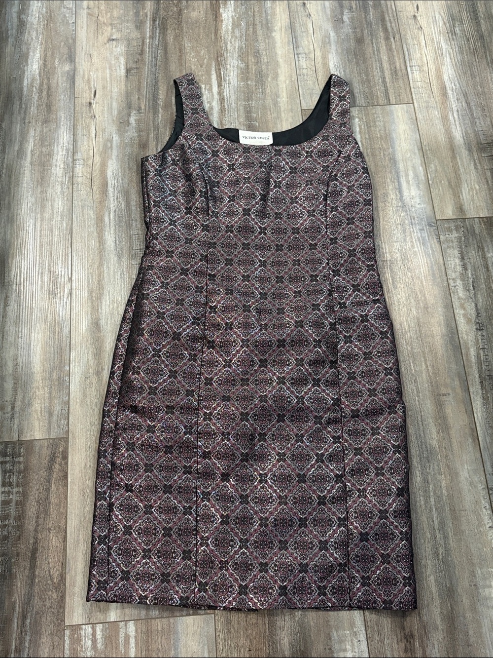 Victor Costa Vintage Metallic Dress size 8